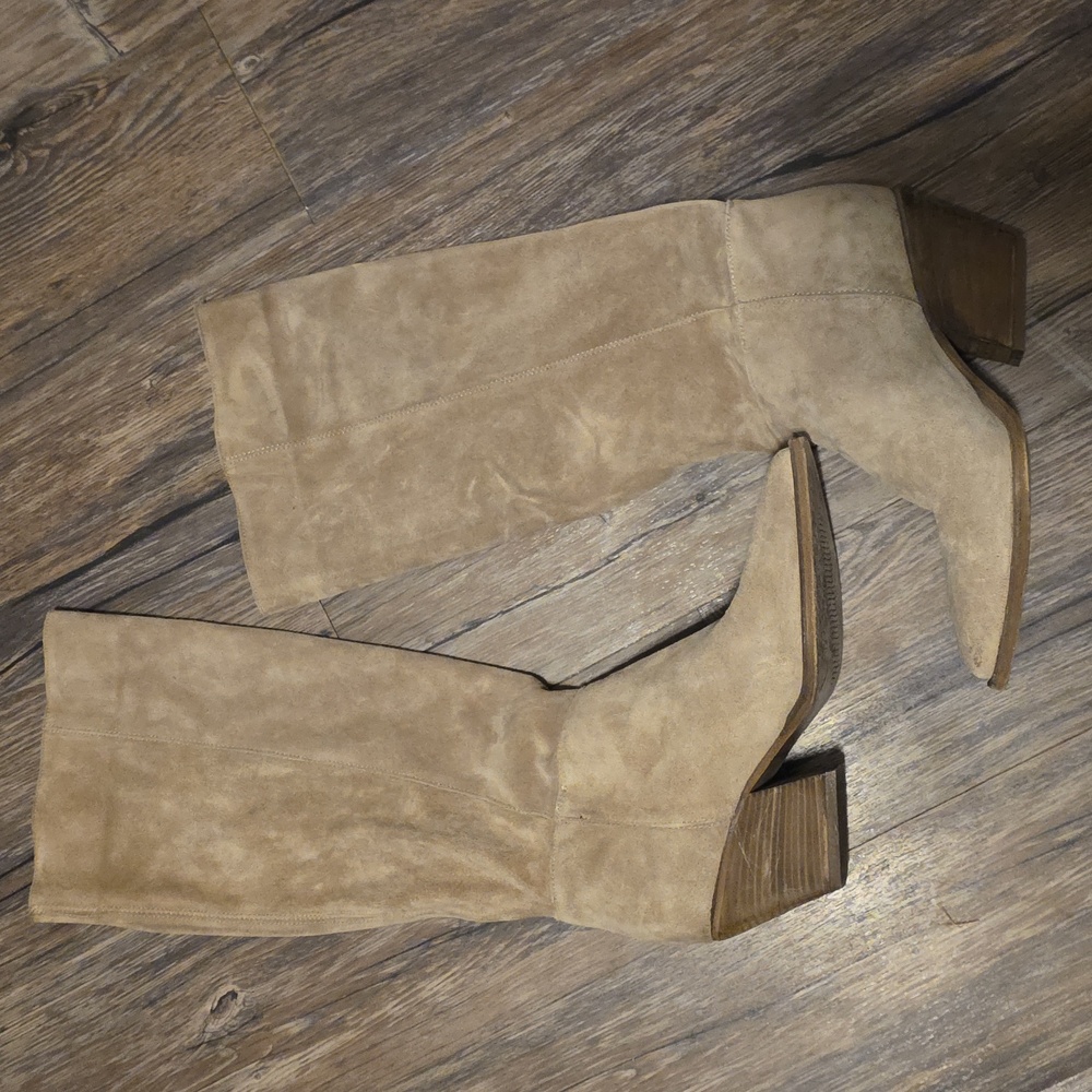 Vero Cuoio Beige Heeled Boots